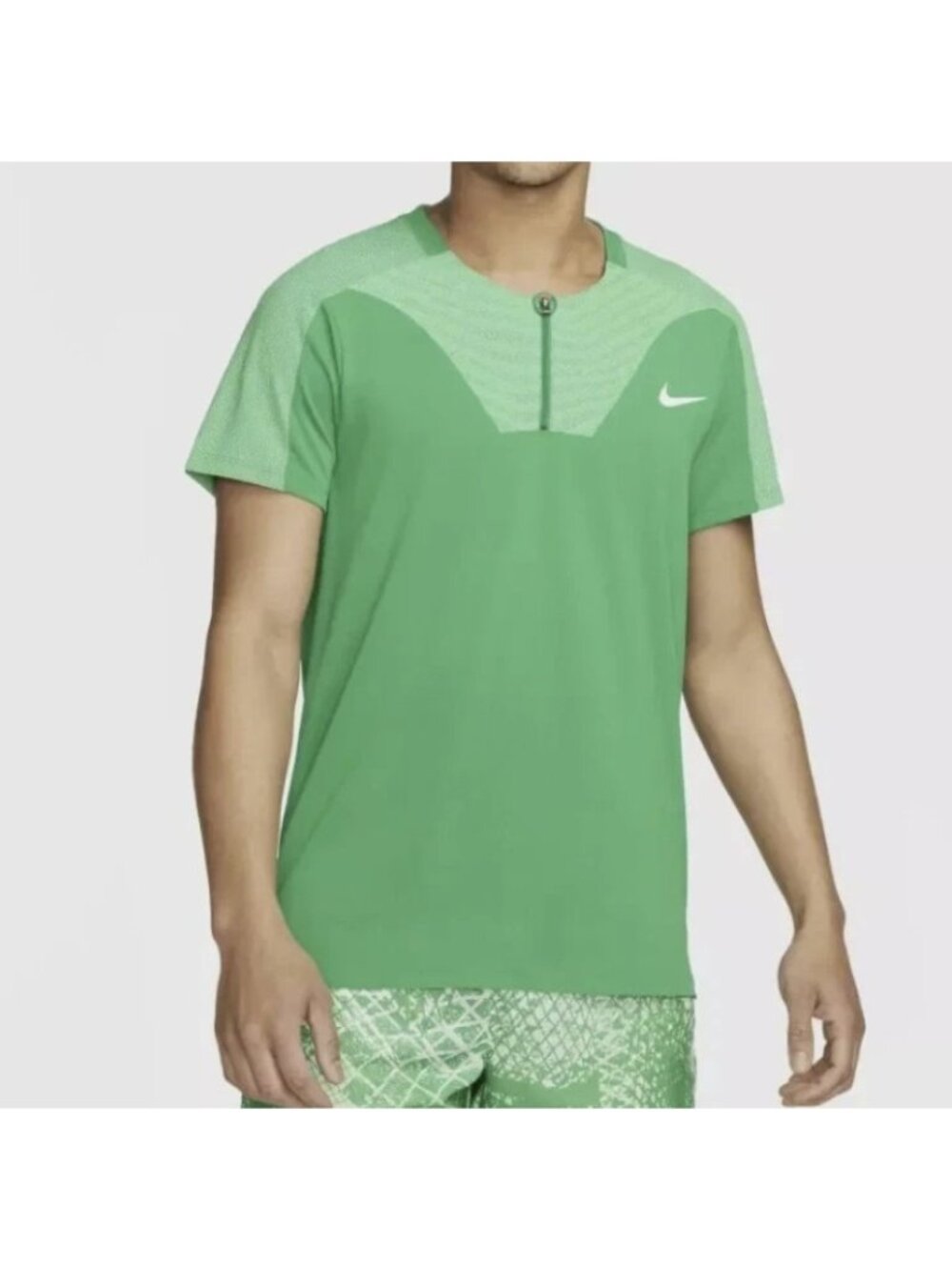 Nike Court DV0692-324 Rolan Garros Dri-FIT ADV Slam Tennis Polo Tee Green ( M )